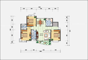 房屋设计图四室两厅平面图纸,房屋设计图四房二厅